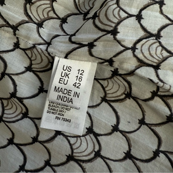 Malvin Hamburg Quilted Black Beaded Embroidered Blazer Jacket Women's Size 12 - Picture 12 of 12